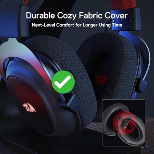 Redragon H510 PRO 3-Mode RGB Gaming Headset - 7.1 Surround Sound - 53MM Audio Drivers in Memory Foam Ear Pads w/Durable Fabric Cover- Multi Platforms Headphone - USB Powered for PC/PS4/NS - Image 6