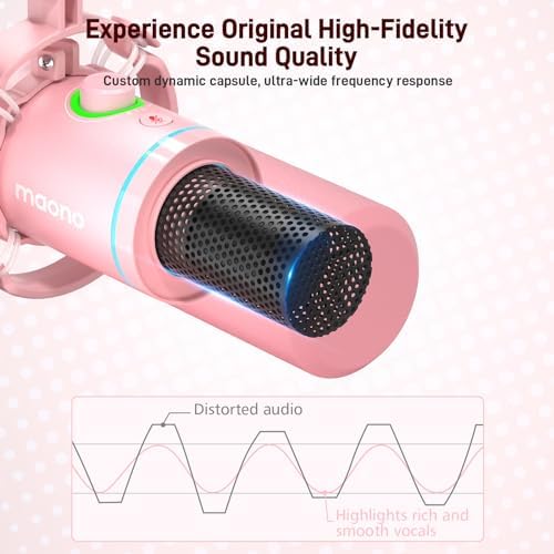 MAONO PD200XS XLR/USB Dynamic Microphone Kit, RGB Gaming Mic with Software - Image 7