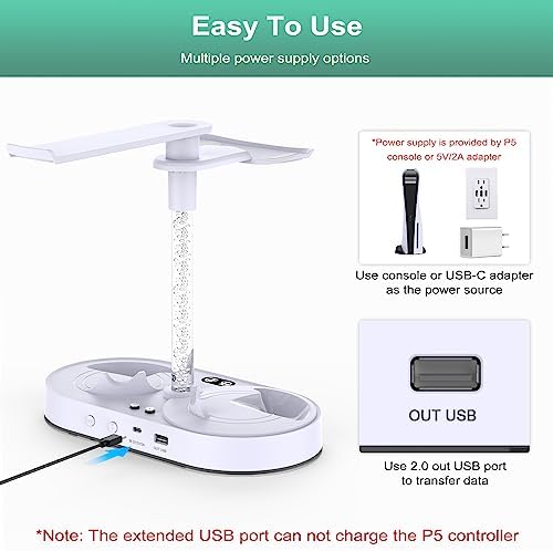 FASTSNAIL RGB Charging Stand & Storage Station for PS VR2 - Light White - Image 4