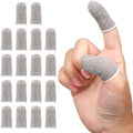 20 Pack Anti-Sweat Mobile Gaming Finger Sleeves for Gaming, Breathable Thumb Covers Smooth Finger Covers for Mobile Games, iPad Gaming Accessories,Phone Gaming Accessories, Light Grey by ENPOINT