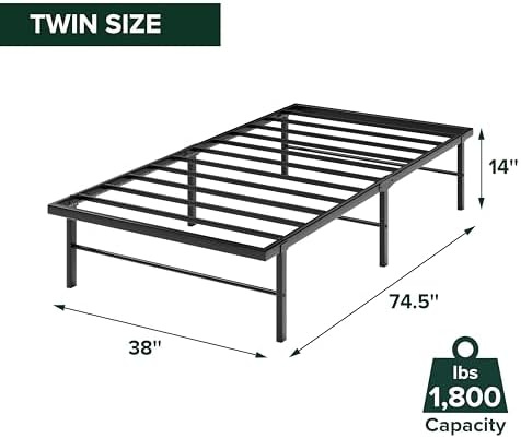 Zinus Rumi Heavy Duty Metal Platform Bed Frame, RGB LED Lights, Twin - Image 2