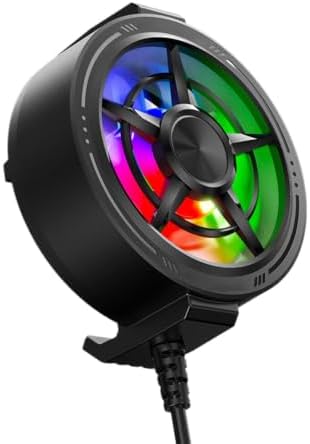 Phone Cooling Fan, Portable Low Noise Light Up Smartphone Cooler by Unknown