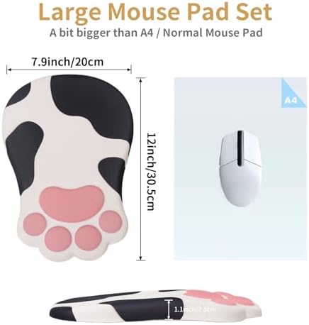 L-SPOUTTO Ergonomic Mouse Pad with Wrist Rest,Cute Mouse Pad Wrist Support - Image 4