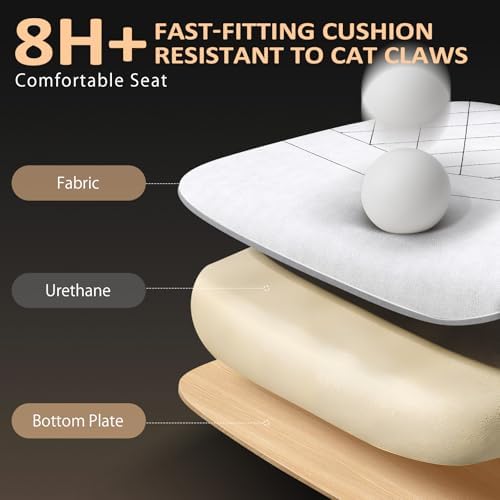 GTPLAYER Gaming Chair with Footrest, Big and Tall Game Chair High Back Computer Office Chair with Lumbar Support for Adults, Ergonomic Swivel Games Chair with Cushion Gaming, Fabric Grey - Image 3