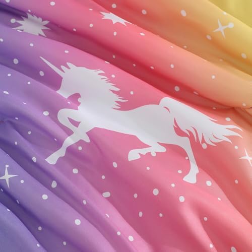 Full Size Comforter Sets for Girls - 7 Pieces Unicorn Full Bedding Set - Image 7