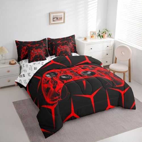 Feelyou Gamer Bedding Set Gamepad Comforter Set with Sheets 7 Piece - Image 2