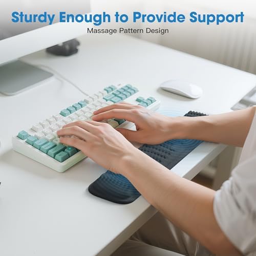 MEKASS Keyboard Wrist Rest, Soft Memory Foam Wrist Support, Keyboard Hand Rest Pad for Wrist Pain Relief, Keyboard Wrist Guard for Long Hours of Work, Gaming, Studying（Classic Black） - Image 6