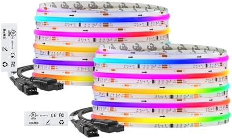 BTF-LIGHTING 32.8FT WS2811 Smart IC RGB DC12V FCOB COB LED Strip Light by BTF-LIGHTING