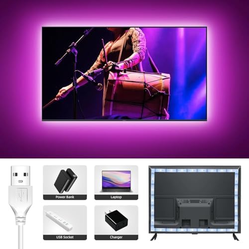 RUISHINE Battery Operated LED Strip Lights 20ft, Battery Powered LED Strip Lights for Bedroom Color Changing APP Remote, USB Led Lights for TV, Room, Kitchen, Party - Image 4