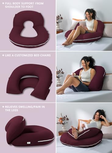 INSEN Reading Pillow, Back Pillow for Sitting in Bed and Couch, Gaming Pillow for Adults, Sit Up Support for Bed - Image 2