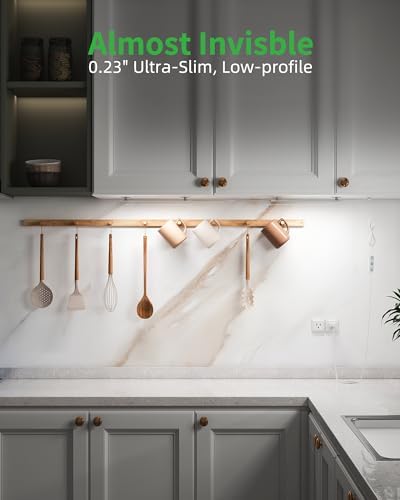 Under Cabinet Lighting Plug-in, Dimmable Under Counter Lights for Kitchen, 3pcs 12 Inch, Cold White 6000K Linkable USB Led Light Strip, Wired Led Light Bar for Desk,Sink,Workbench - Image 2