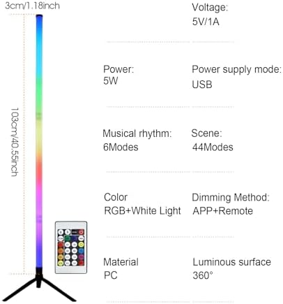 2Pack RGB Corner Floor Lamp, Smart LED with App & Remote Control - Image 7