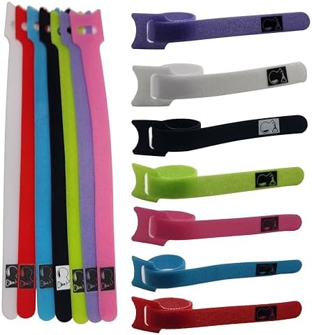 CableLock Cable Ties - 50 Pack - 8 Inch Reusable Cord Organizers - Clean Cable Management for Gaming and Home Office (Pink) - Image 4