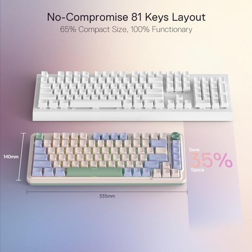 Redragon K673 PRO Wireless 81-Key RGB Gasket Gaming Keyboard, Scroll Knob - Image 3