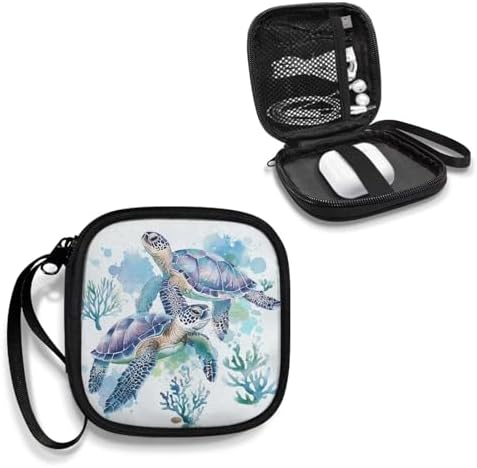 Turtles Carrying Earphone Case Pouch Storage Bag Holder-Earbud Case Headphones Storage Bag Pouch for Headphone, Bluetooth - Image 2