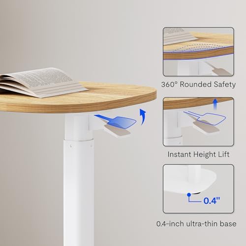 FLEXISPOT 24''Adjustable C Table Gas Spring Mobile Side End Table - Image 6