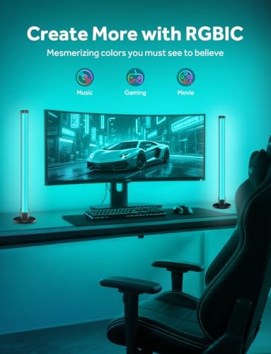 Smart LED Light Bars, Gaming Lights RGB Light Bar for Room, 16 Million Colors TV Backlights, Music Sync, App & Remote Control Ambient Lighting for PC, Room Decorative Mood Lights - Image 7