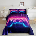 Feelyou Gamer Comforter Set Toddler Size, Pink Gamer Bedding Set Gaming Comforter Game Room Decor Duvet Set Durable Bed Set 2Pcs by Feelyou
