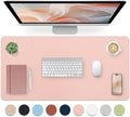 Bloss Pink Desk Mat, Waterproof Non-Slip Leather Desk Pad, Large Mouse Pad, Desk Writing Pad, Desk Mat for Keyboard and Mouse Desk Organizers and Accessories (31.5×15.7 Inches) by Bloss
