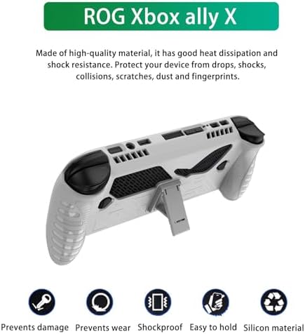 Case for ASUS ROG Xbox Ally X(2025),NOUKAJU Game Console Case,Anti-Drop, Anti-Scratch,Shockproof,Silicone Protective Cover for ASUS ROG Xbox Ally Handheld Video Game Console(White) - Image 2
