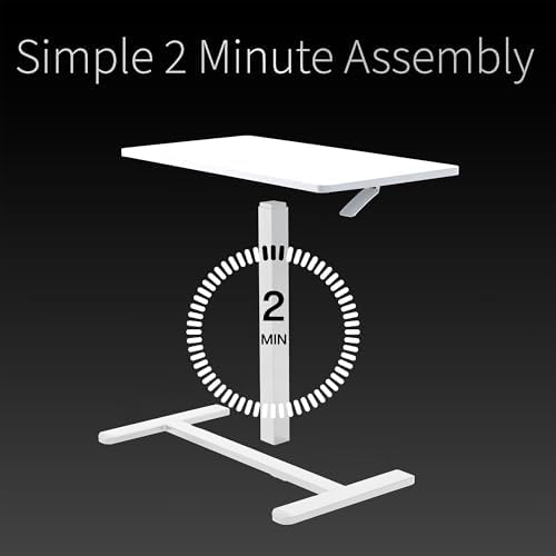 VIVO White Mobile 32 x 16 inch Over Couch Laptop Table, CART-V02L-W - Image 6