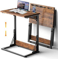 Folding TV Trays Set of 2 , Adjustable Height TV Trays for Eating on Couch by BeGyoku