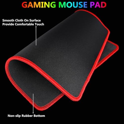 RGB Gaming Keyboard and Colorful Mouse Combo,USB Wired LED Backlight,Letter Glow,Mechanical Feeling for Laptop PC Computer Game and Work - Image 7