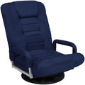 Best Choice Products Swivel Gaming Chair 360 Degree Multipurpose Floor Chair Rocker for TV, Reading, Playing Video Games w/Lumbar Support, Armrest Handles, Adjustable Foldable Backrest - Navy by Unknown