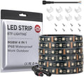 BTF-LIGHTING RGBW LED Strip IP68 Waterproof Warm White DC12V 16.4FT 300LED by BTF-LIGHTING