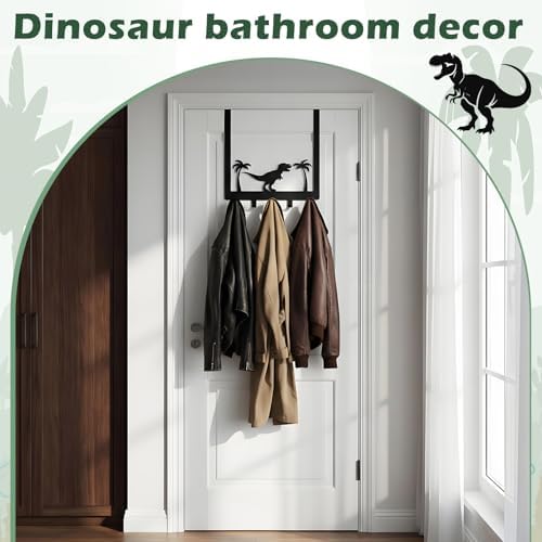 Reallnaive Dinosaur Bathroom Decor Over The Door Hooks - Image 5
