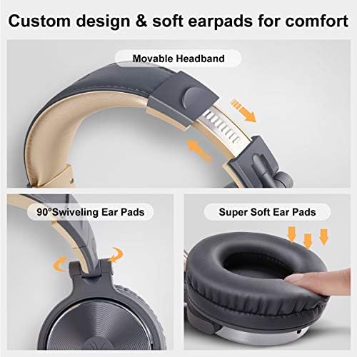 OneOdio Wired DJ Hi-Res Over-Ear Headphones for PC, Keyboard Guitar - Grey - Image 5
