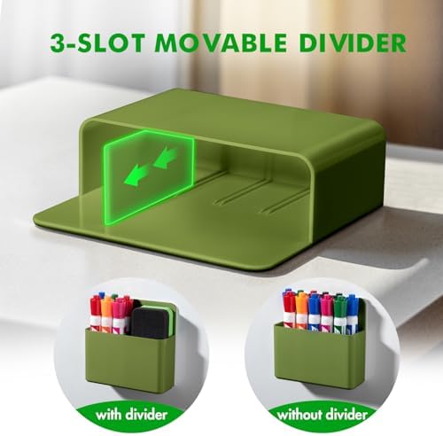 2 Pack Magnetic Pen Holder Cup for Whiteboard, Classroom Supplies - Image 3