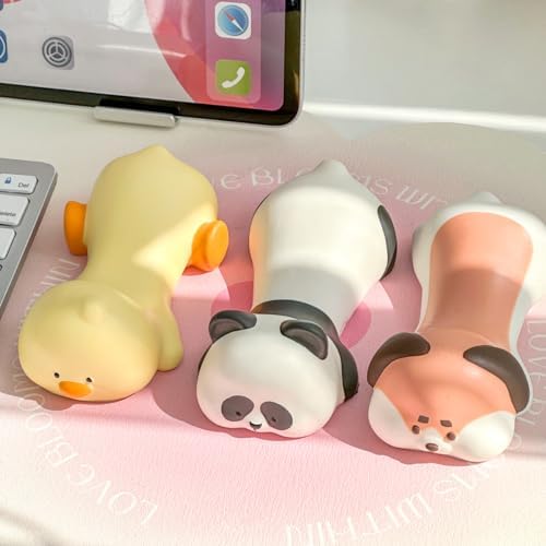 Cityhermit Upgrade Ergonomic Memory Foam Wrist Rest Support for Mouse Computer Arm Rest for Desk Cute Animals Wrist Pad Office Supplies Slow Rising PU Wrist Pad (Panda) - Image 5