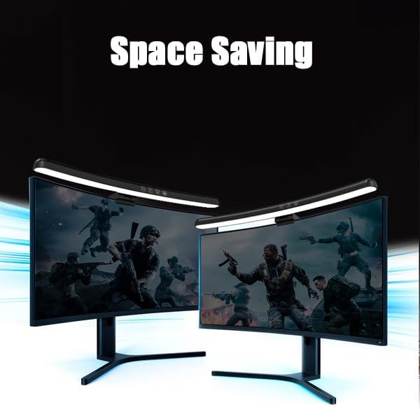 Curved Monitor Light Bar for Curved Monitor, Computer Monitor Lamp Bar with 3 Color Temperature Modes Stepless Dimming, Touch Control Computer Screen Lamp, for Work and Office - Image 5