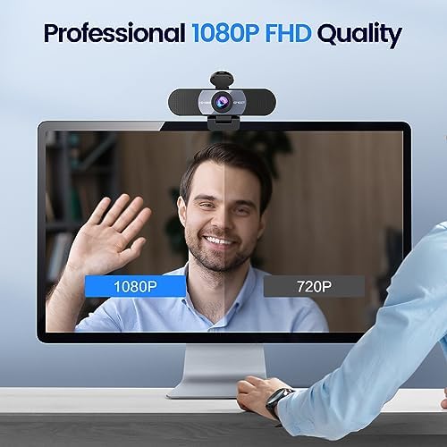 EMEET C960 1080P Webcam with Microphone, 2 Mics, 90° FOV, Computer Camera - Image 2