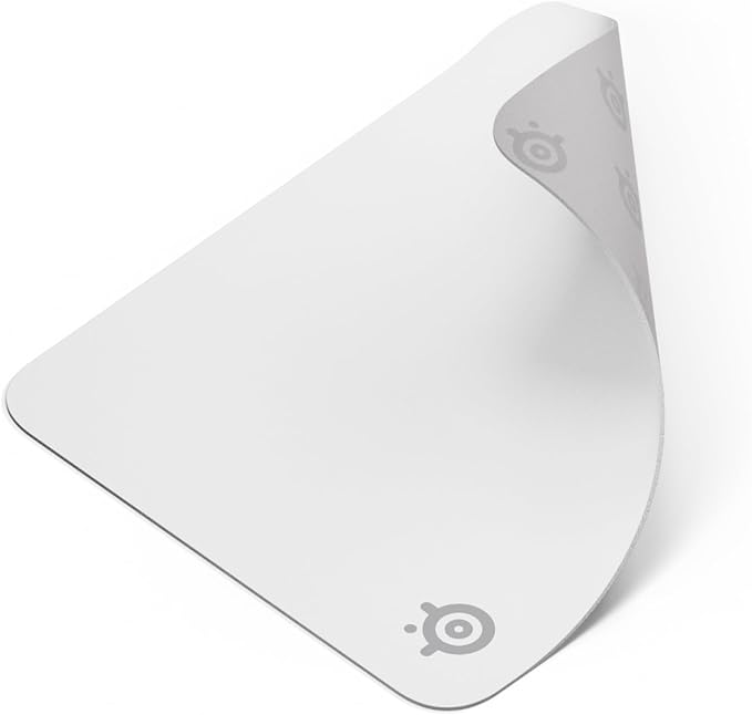SteelSeries QcK Cloth Gaming Mouse Pad - Exclusive Micro-Woven Surface - Optimized for Gaming Sensors - Maximum Control - Size M - White by Unknown