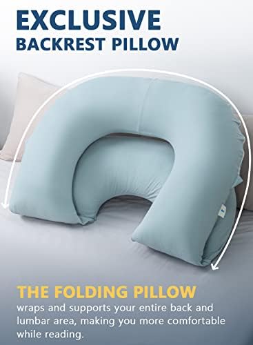INSEN Reading Pillow, Back Pillow for Sitting in Bed and Couch, Gaming Pillow for Adults, Sit Up Support for Bed - Image 4