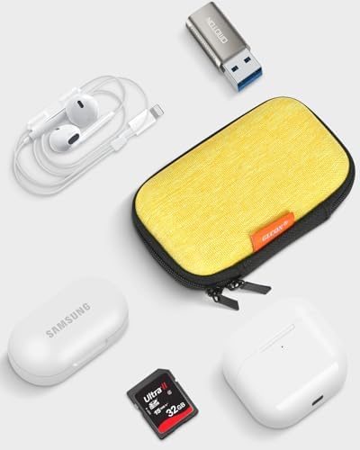 Gold-Yellow Mini Earbud Case, Cute Protective Pouch for Apple Airpods - Image 7