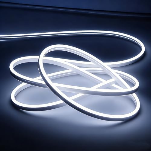 12V Cool White Neon LED Strip 16.4FT IP65 6500K Silicone Rope Light by OWOFYDRForprofessional