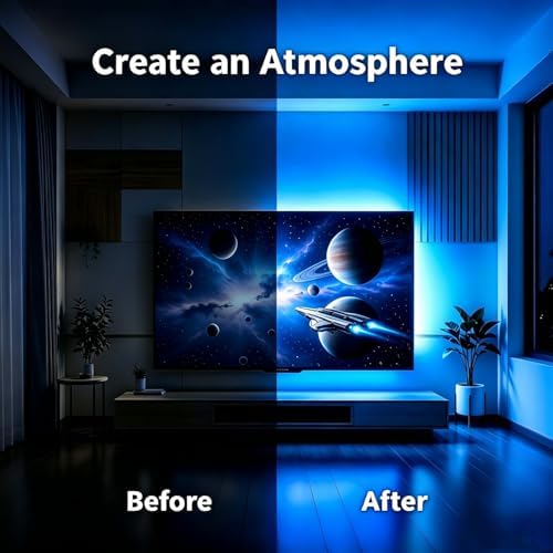MORIACC LED Lights for TV 9.84ft, TV LED Backlight for 32-43 Inch TV, RGB LED Strip Lights with Music Sync, Bluetooth APP and Remote Control, USB Powered Strip Lights for Bedroom Gaming Home Decor - Image 6