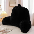 A Nice Night Black Reading Pillow, 17" Bed Wedge Pillows with Arms by ANICENIGHT