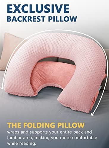 INSEN Reading Pillow, Back Pillow for Sitting in Bed and Couch, Gaming Pillow for Adults, Sit Up Support for Bed - Image 5