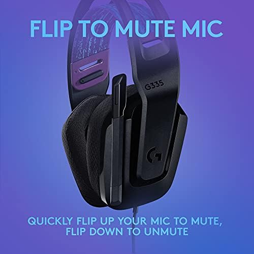 Logitech G335 Wired Gaming Headset (with Flip to Mute Microphone) - Black - Image 5