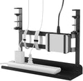Yecaye Metal Under Desk Cable Management Tray, Clamp-On Desk Shelf by Yecaye