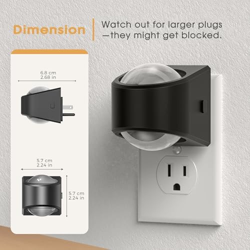 Briignite Projector Night Light, Rotating Lights Plug into Wall Warm,2 Pack - Image 7
