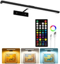 EZVALO Picture Light for Wall, 4800mAh Rechargeable Wireless Black Lights for Painting, 16In Dimmable Magnetic LED RGB Art Display Light, Colors Temperatures, for Gallery, Living Room, Hallway by EZVALO