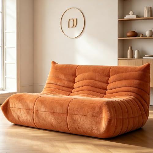 WHGBJA Loveseat Bean Bag Chair for Adults, Comfy Beanbag with Memory Foam | Floor Sofa Chair for Gaming, Reading, Bedroom, Living Room, Boneless, Ergonomic by WHGBJA