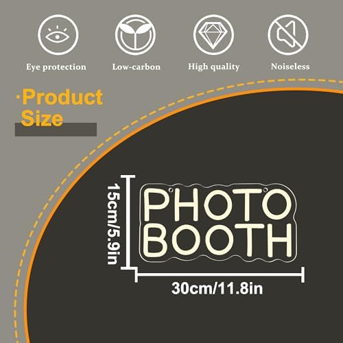 Allball Photo Booth Neon Signs for Wall Decor, Dimmable LED Photo Studio Neon Light Open Sign, for Photography Bedroom Wedding Engagement Birthday Party Reception Gifts(11.8 * 5.9 In) - Image 6