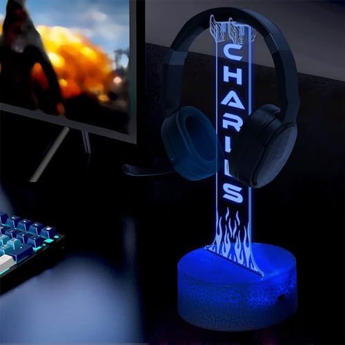 Custom Headphone Stand RGB Light, Personalized Headset Holder with Name, Gift for Gamer, Valentine Gift for Boyfriend, Gamer Room Decoration, Gifts for Him - Image 6