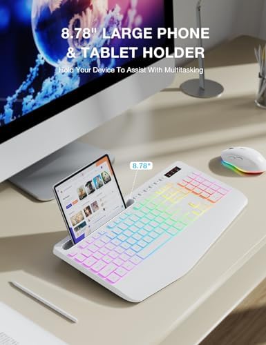 SABLUTE Wireless Keyboard and Mouse Combo - 9 Backlit Effects, RGB, 2.4Ghz - Image 6
